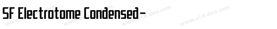 SF Electrotome Condensed字体转换